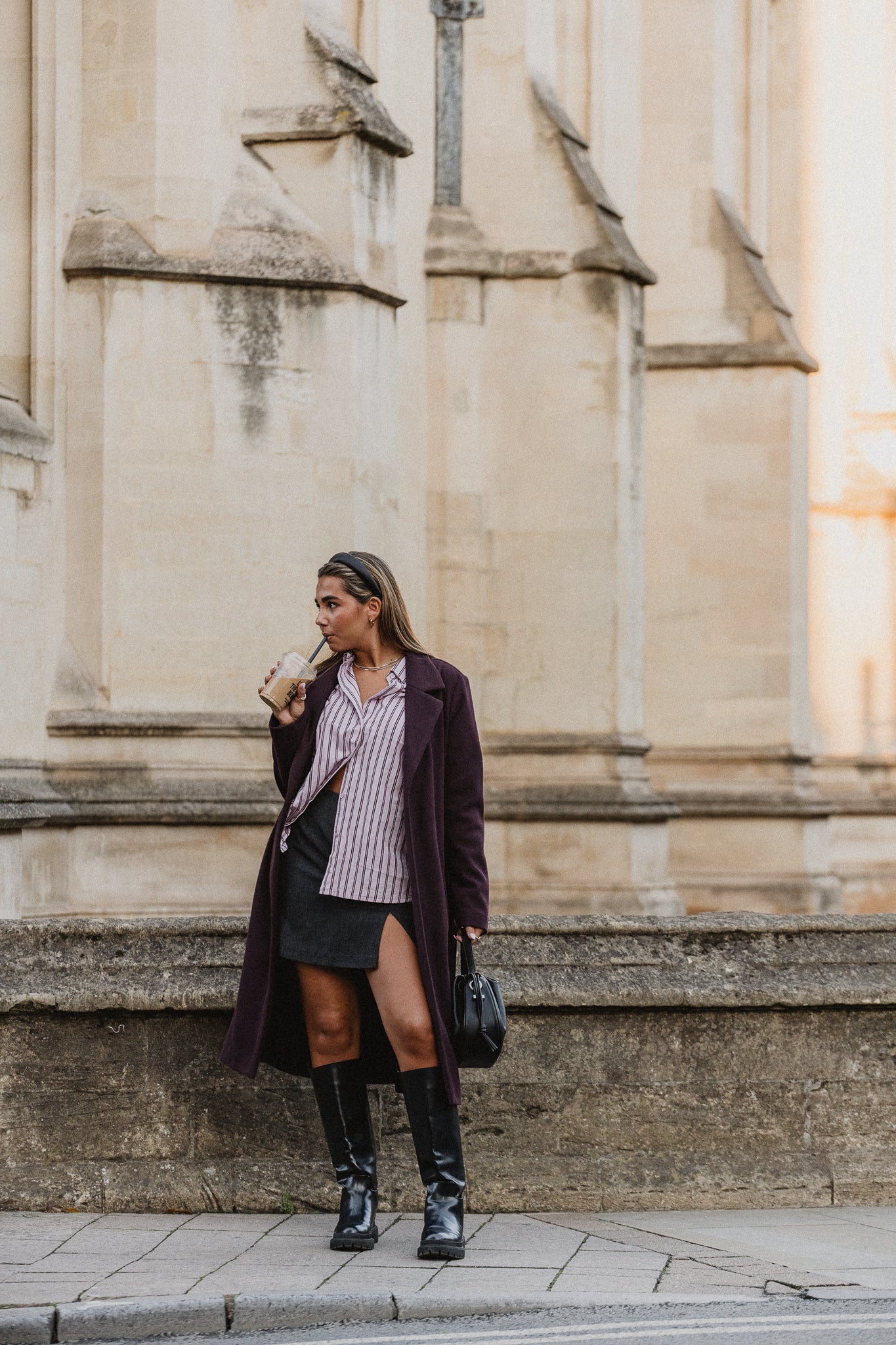 VMNELLY Short Skirt - Dark Grey Melange